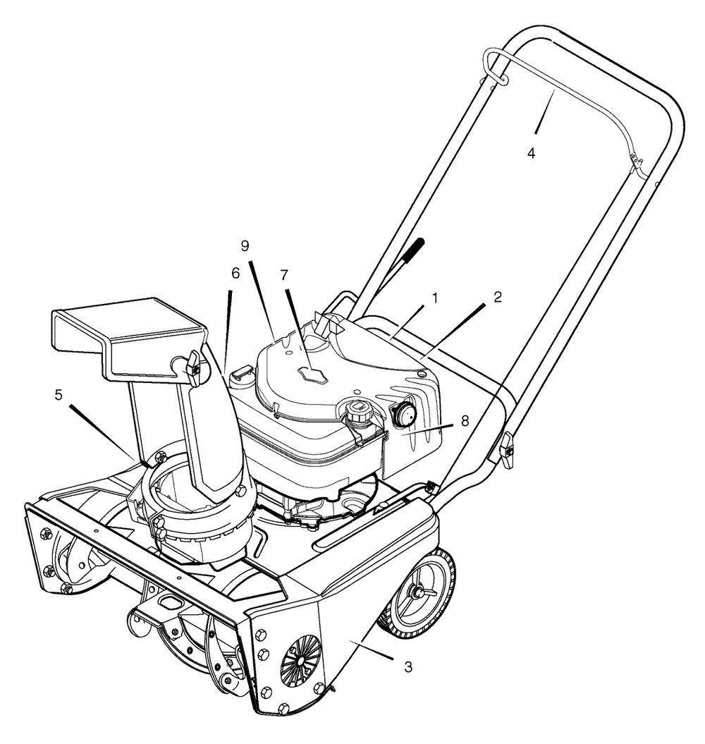 Decals Diagram and Parts List for 18-2816-47 (621401x112NB)(2006) Briggs and Stratton Snow Blower